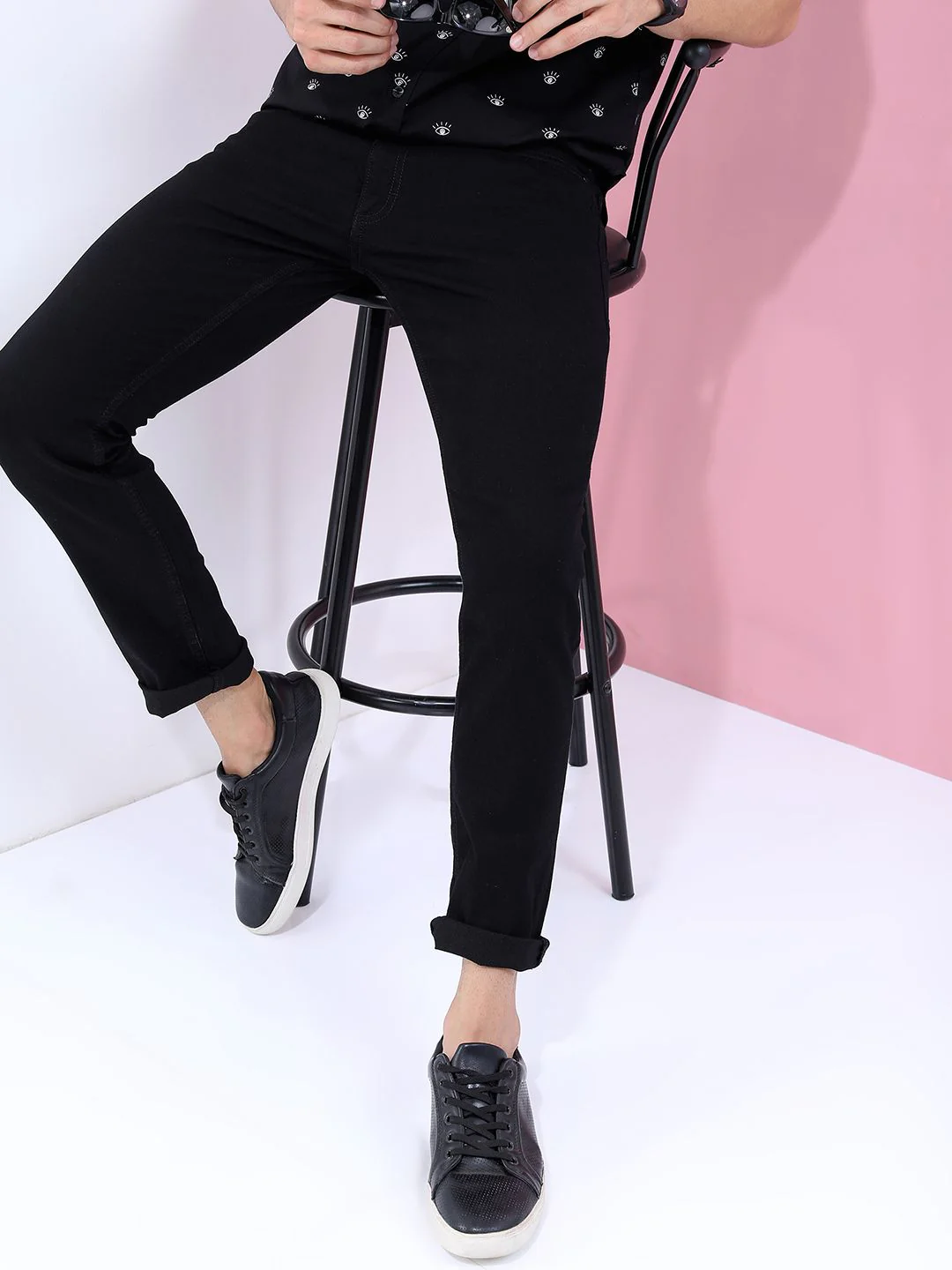 HIGHLANDER Men Black Slim Fit Stretchable Jeans