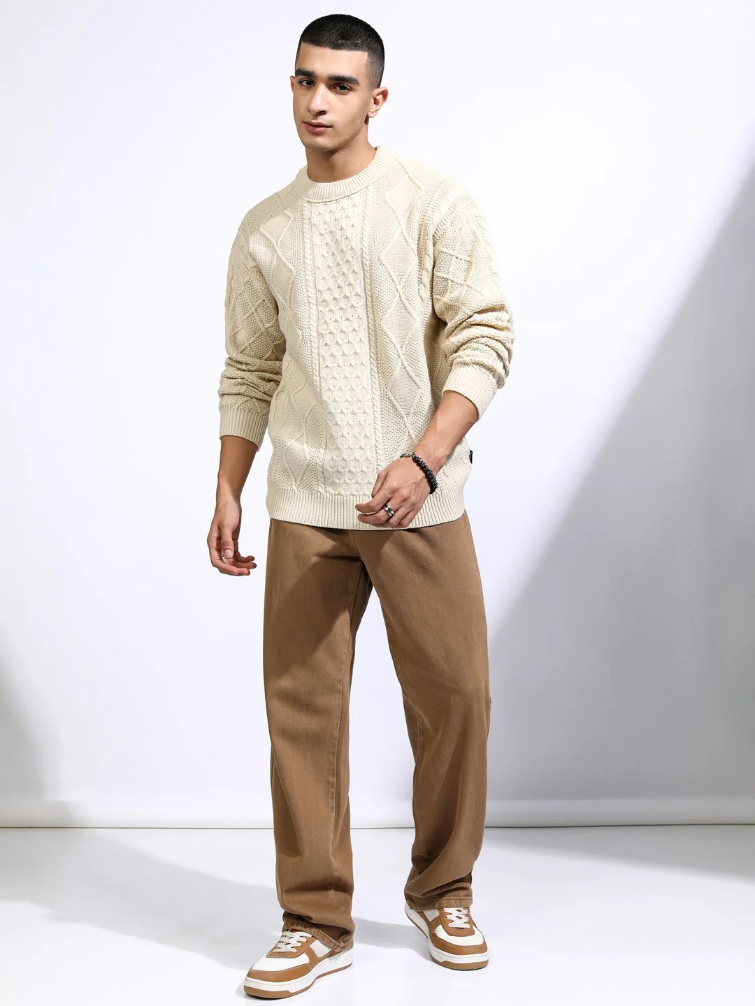 HIGHLANDER Men Cable Knit Pullover Sweaters - Image 6