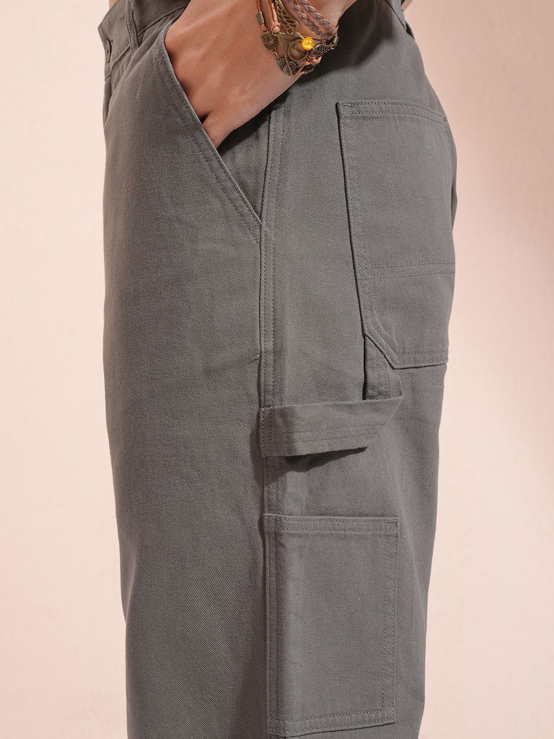 HIGHLANDER Men Carpentar Fit Cargo Trousers - Image 6