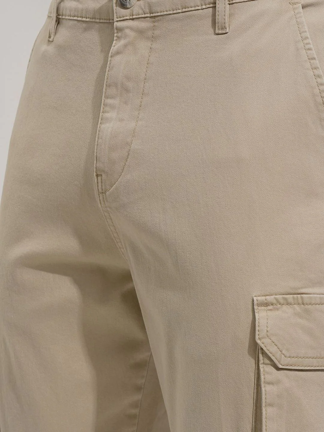 HIGHLANDER Men Comfort Regular Fit Cotton Cargos Trousers - Image 6