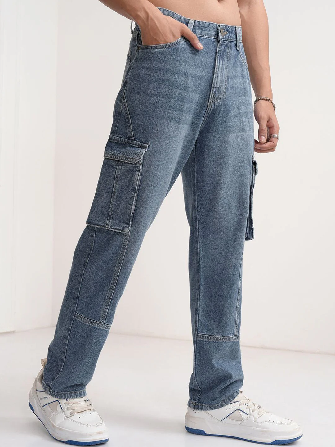 HIGHLANDER Men Cotton Straight Fit Stretchable Jeans - Image 2