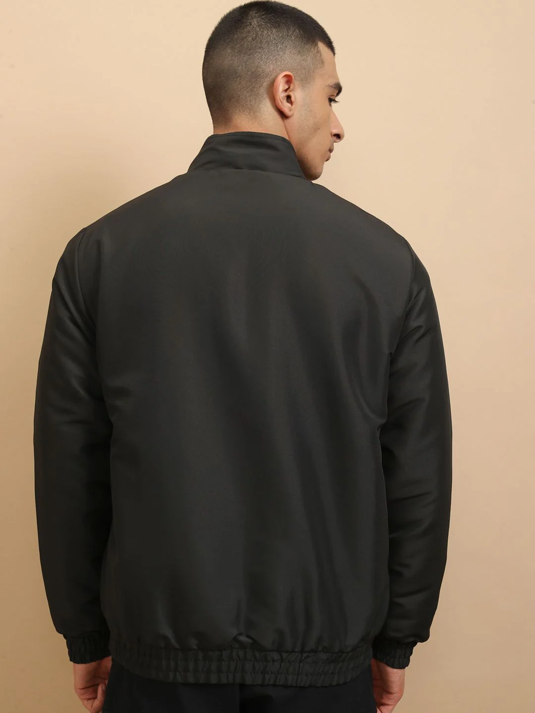 HIGHLANDER Men Crop Outdoor Bomber with Patchwork Jacket - Image 5