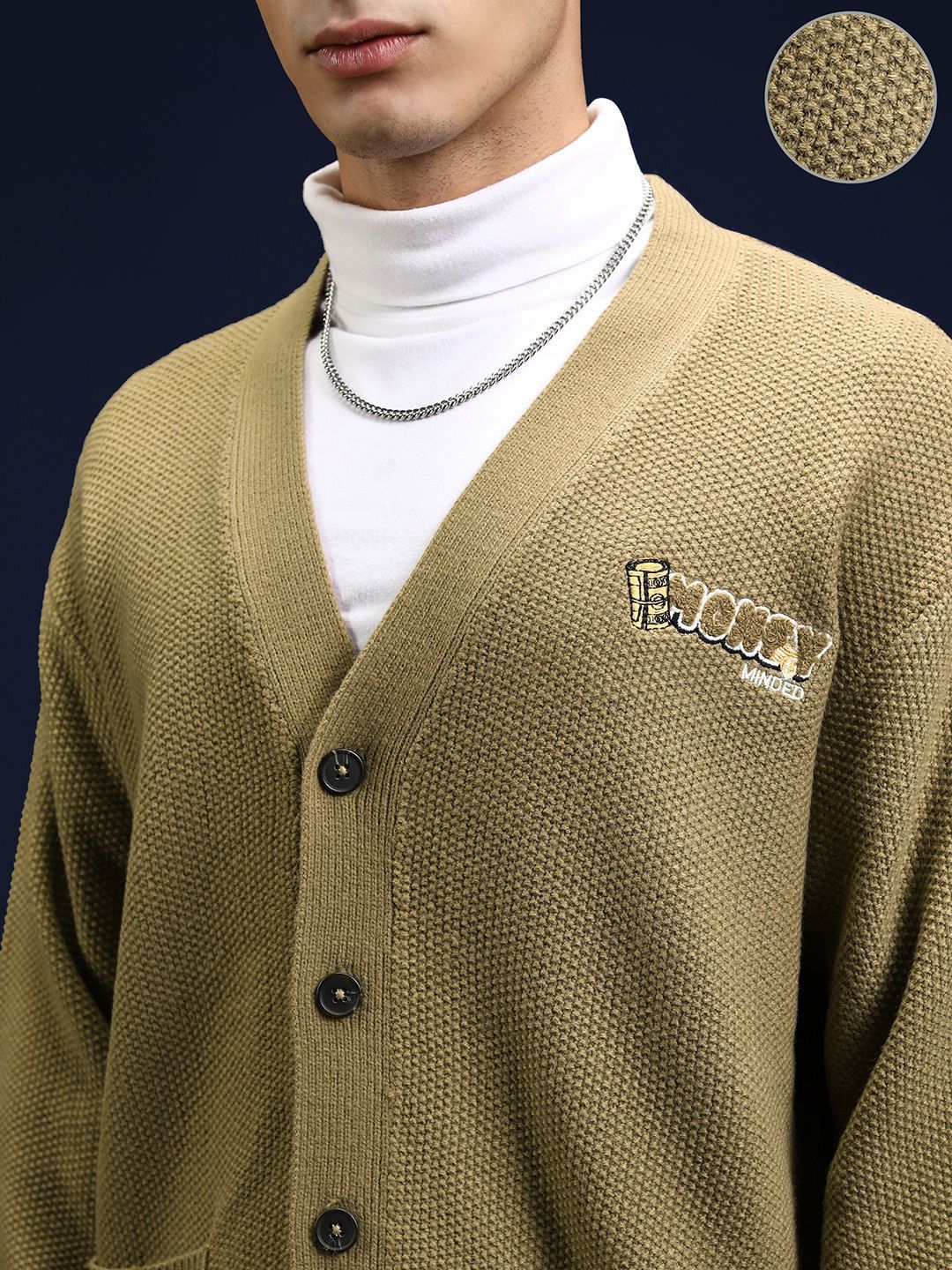 HIGHLANDER Men Embroidered Cardigan - Image 3