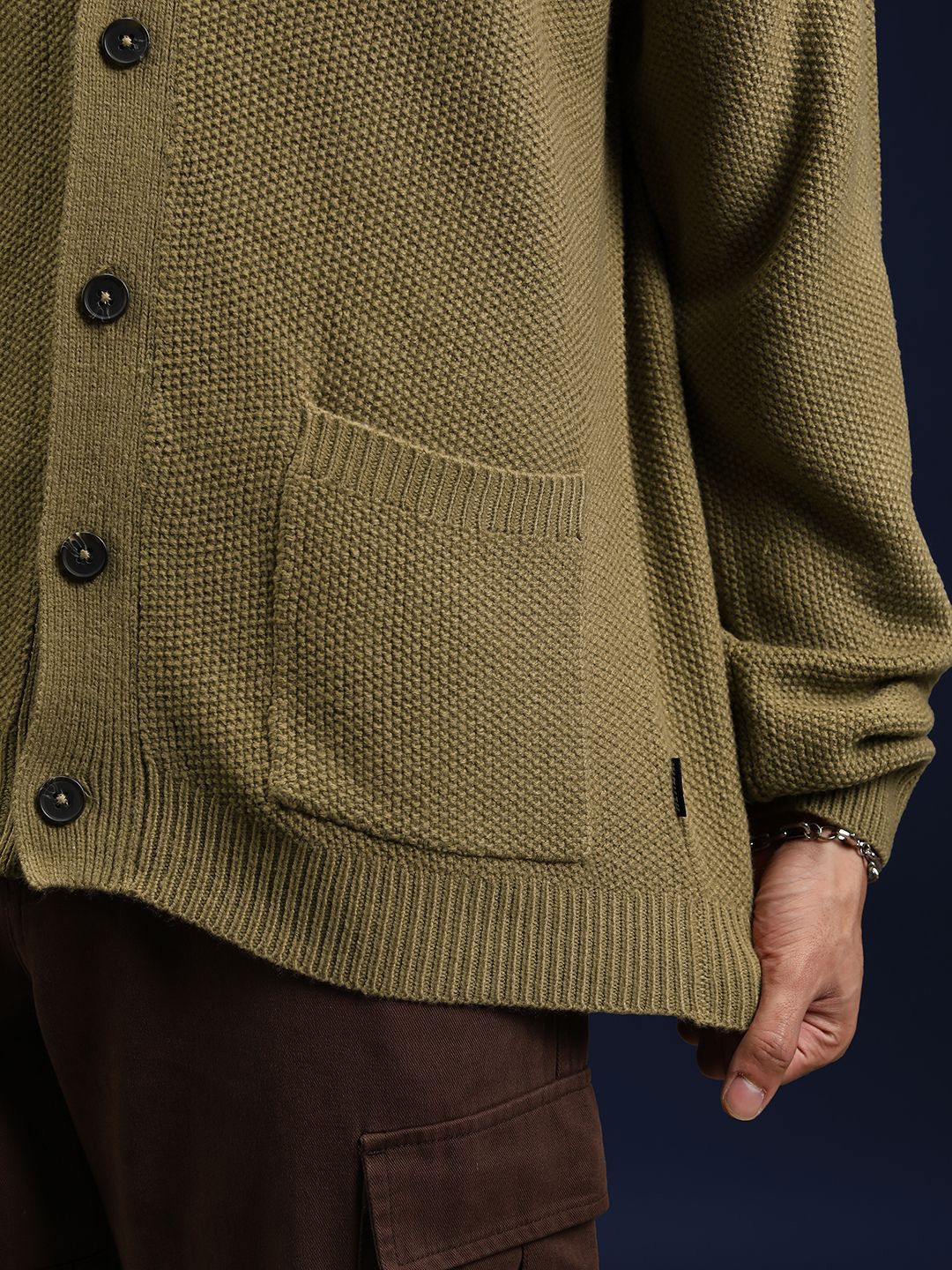 HIGHLANDER Men Embroidered Cardigan - Image 6