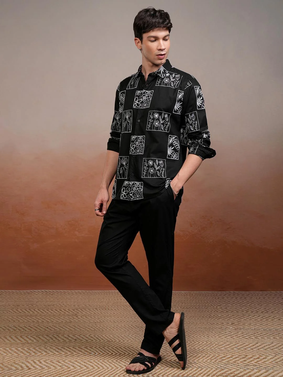 HIGHLANDER Men Embroidered Casual Shirt - Image 4