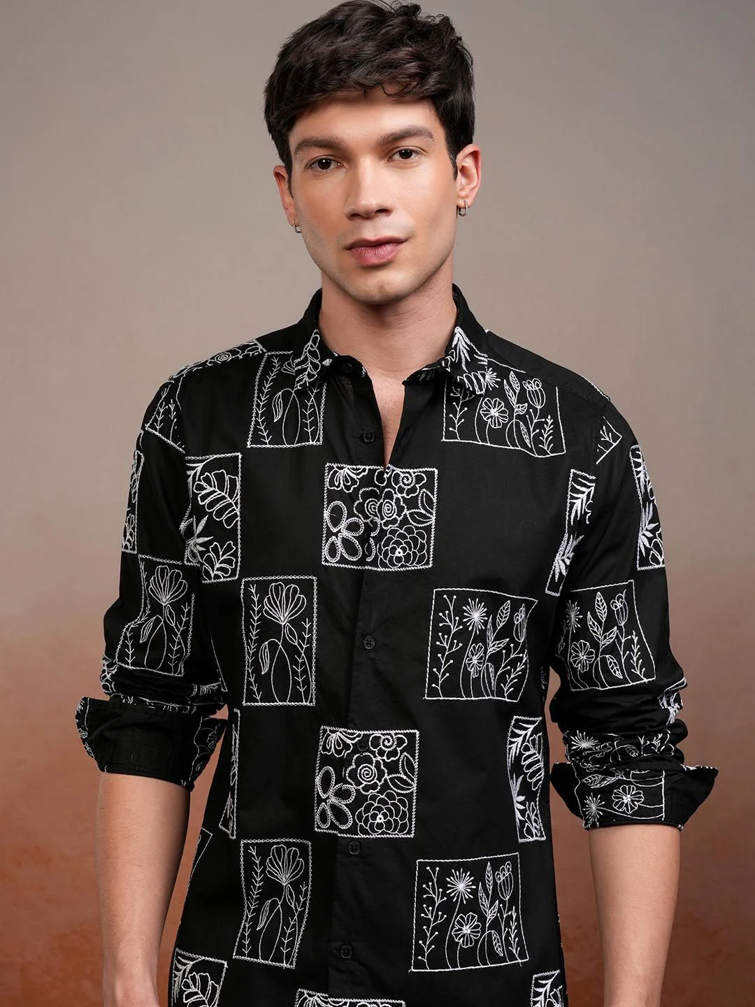 HIGHLANDER Men Embroidered Casual Shirt - Image 6
