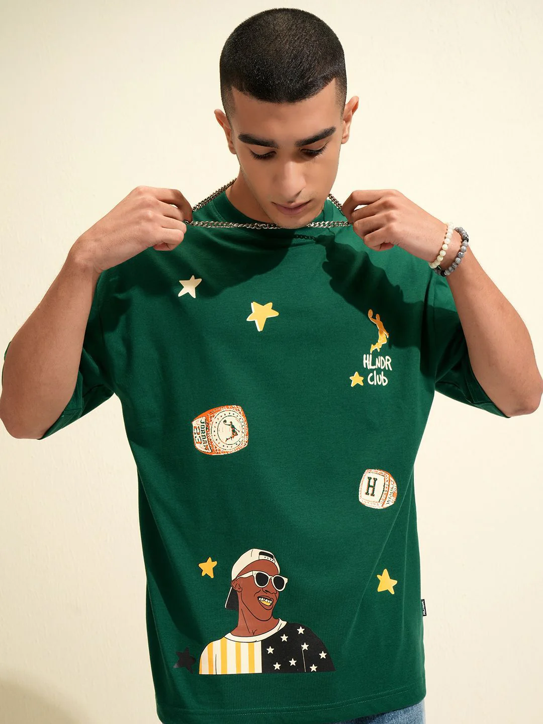 HIGHLANDER Men Graphic Printed Round Neck T-shirt - Image 5