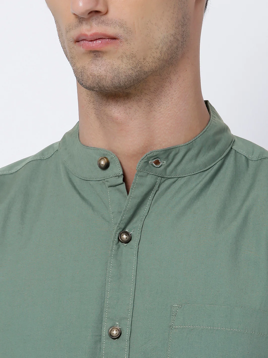 HIGHLANDER Men Green Slim Fit Casual Shirt - Image 2