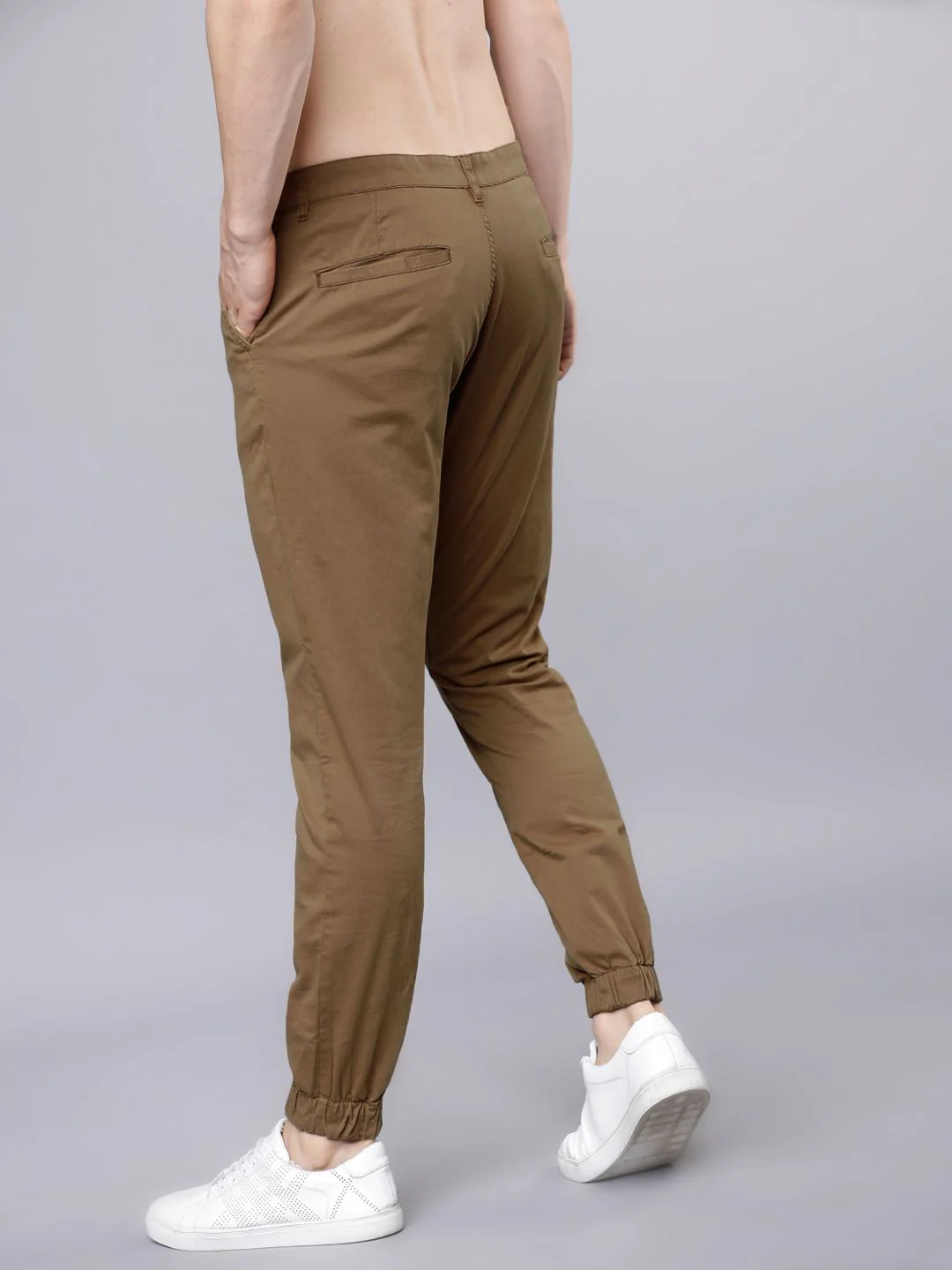 HIGHLANDER Men Khaki Slim Fit Joggers - Image 3