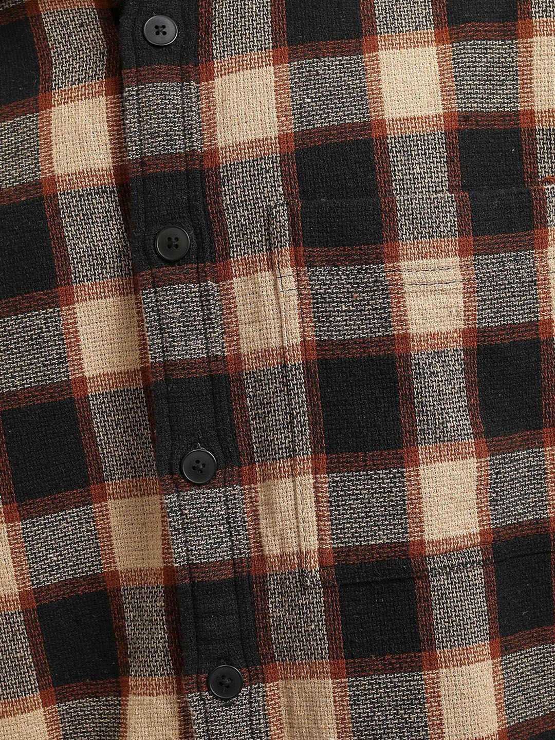 Highlander Men Oversized Textured Dobby Oversized Overshirt - Image 7