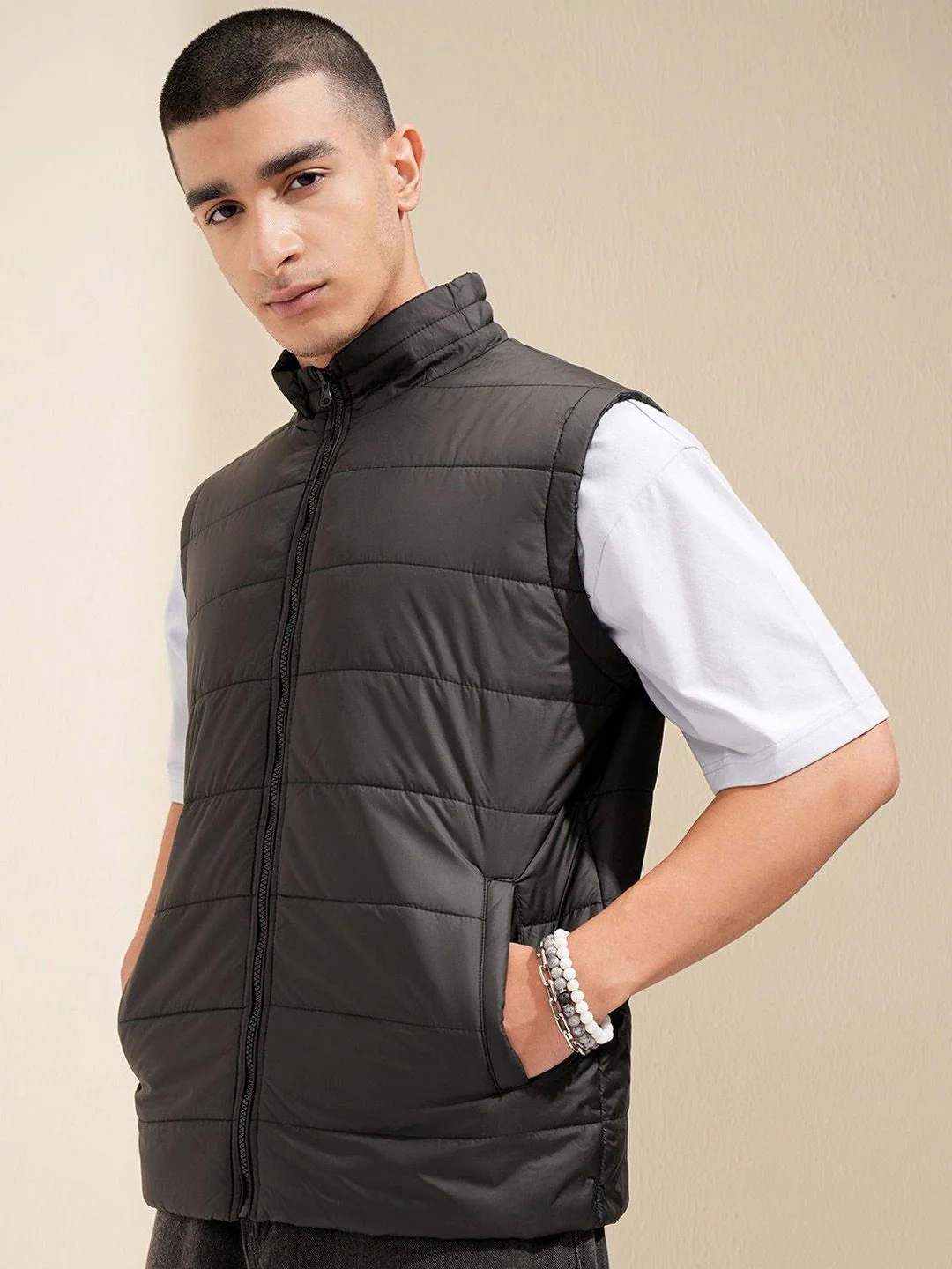 HIGHLANDER Men Self Design Puffer Jacket - Image 3