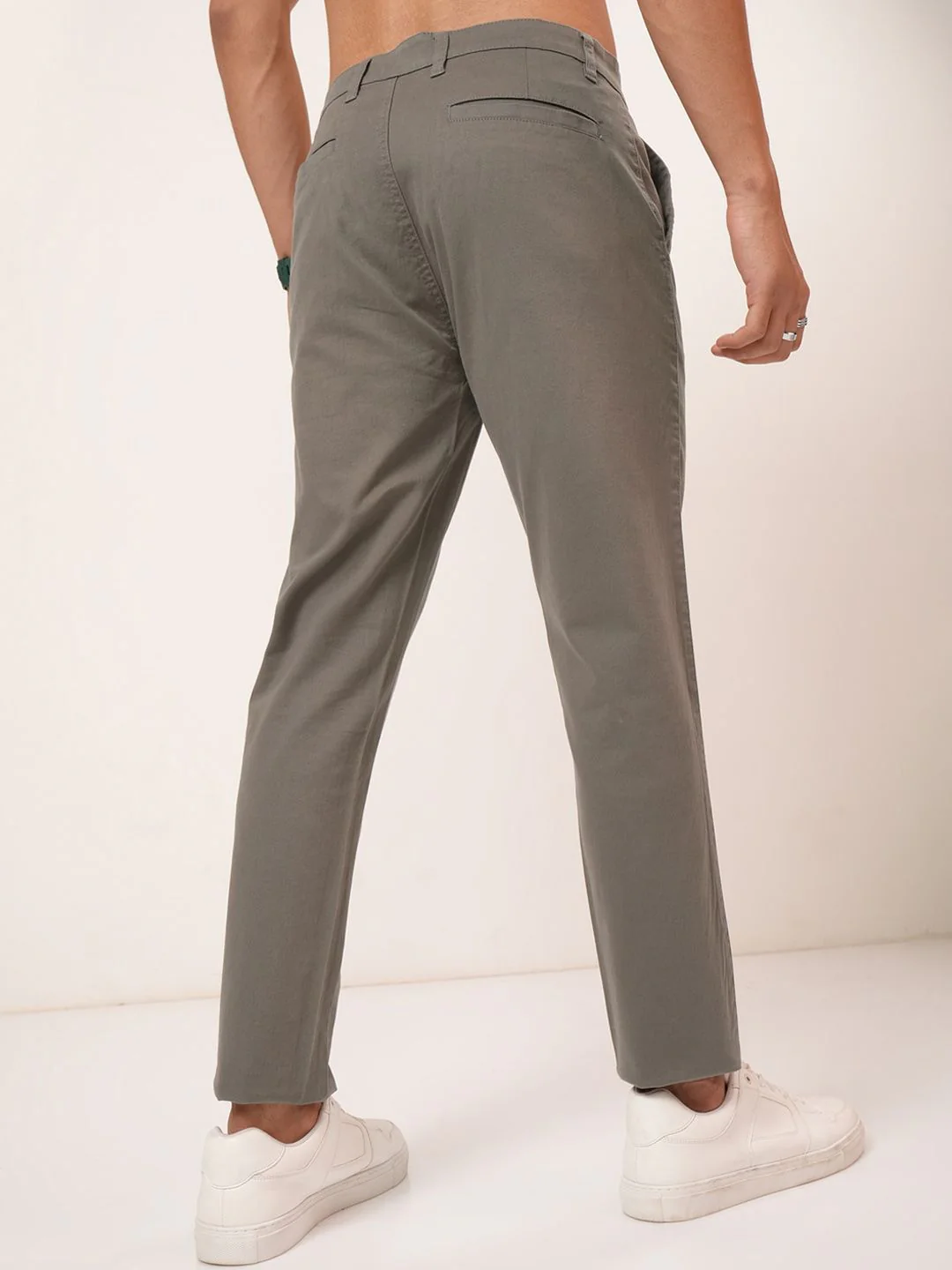 HIGHLANDER Men Soft Feel Twill Chino Trousers - Image 5