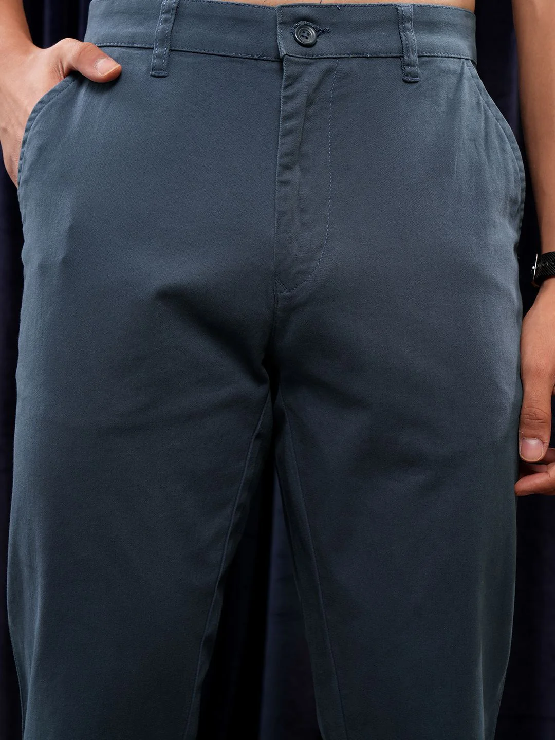 HIGHLANDER Men Soft Feel Twill Chino Trousers - Image 6
