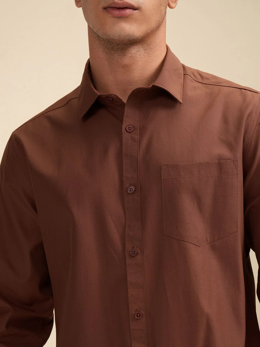HIGHLANDER Men Solid Casual Shirt - Image 3