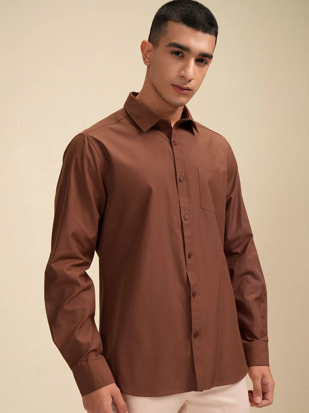 HIGHLANDER Men Solid Casual Shirt - Image 5