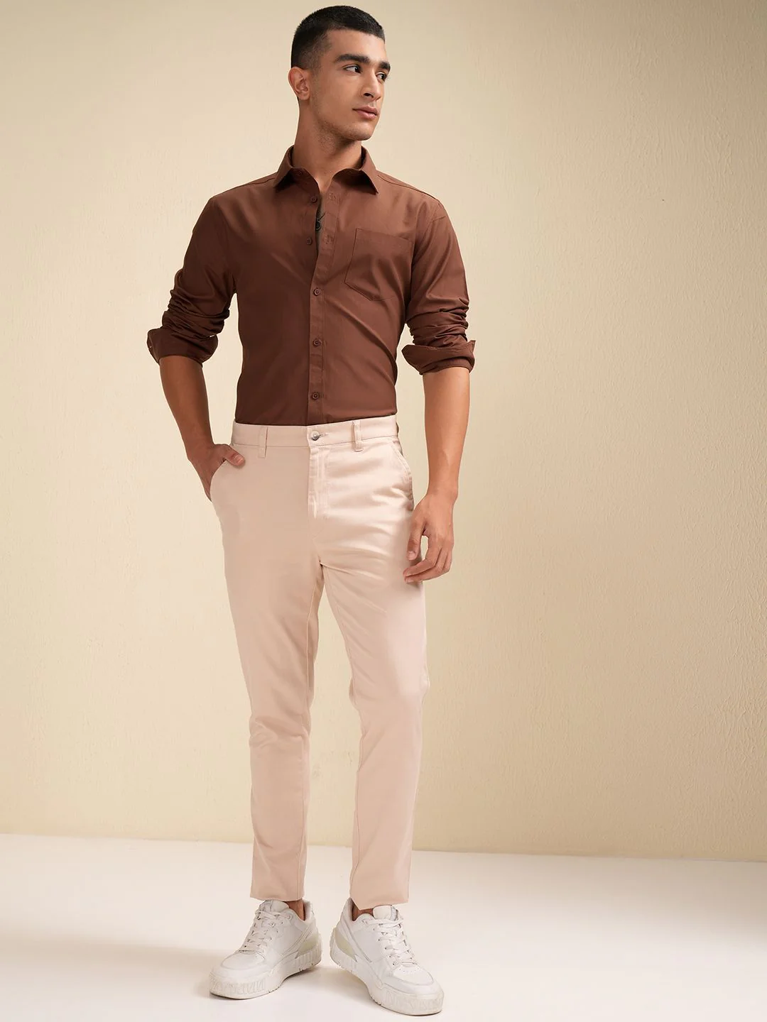 HIGHLANDER Men Solid Casual Shirt - Image 6