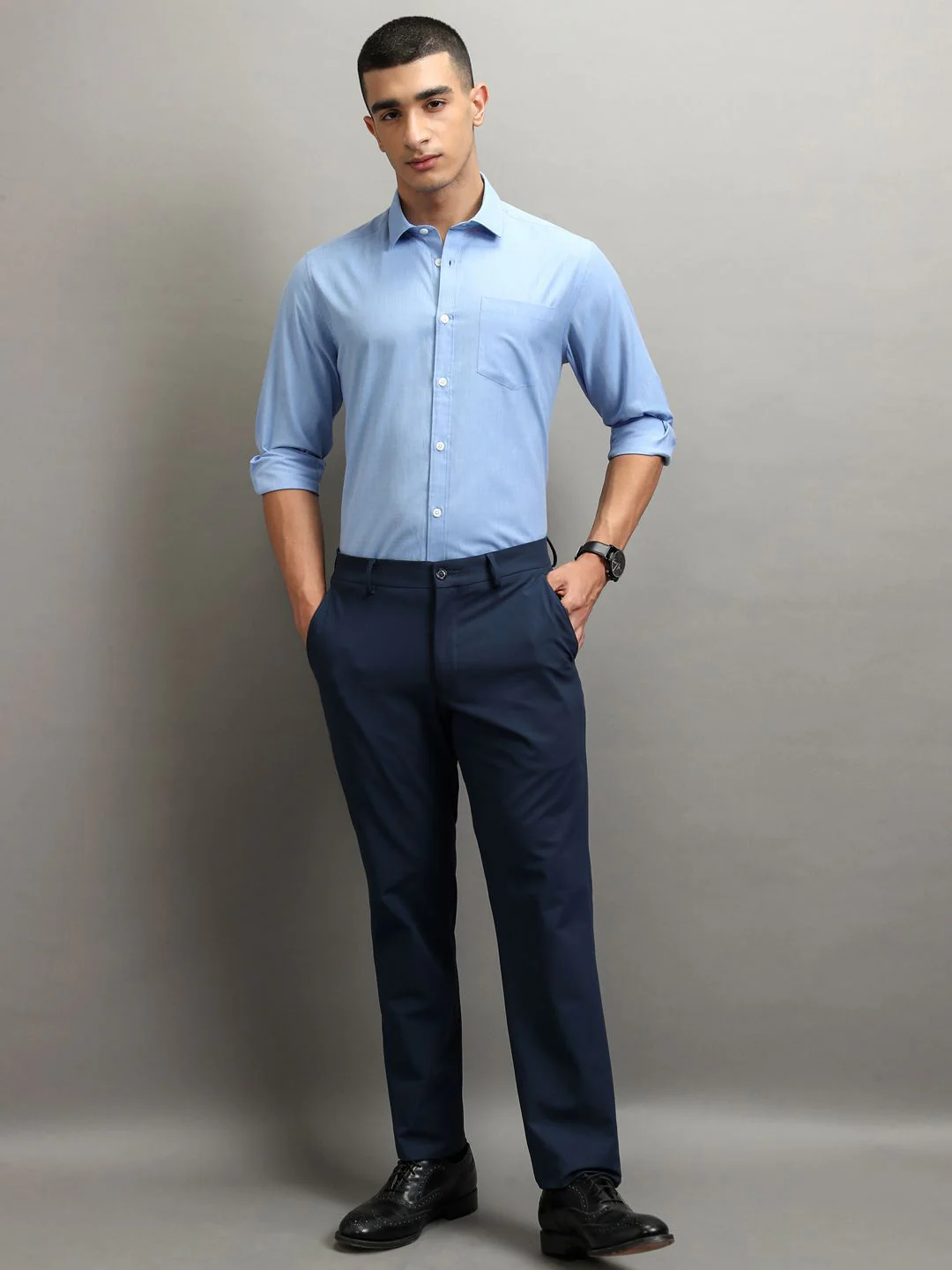 Highlander Men Solid Formal Slim Fit shirt - Image 6