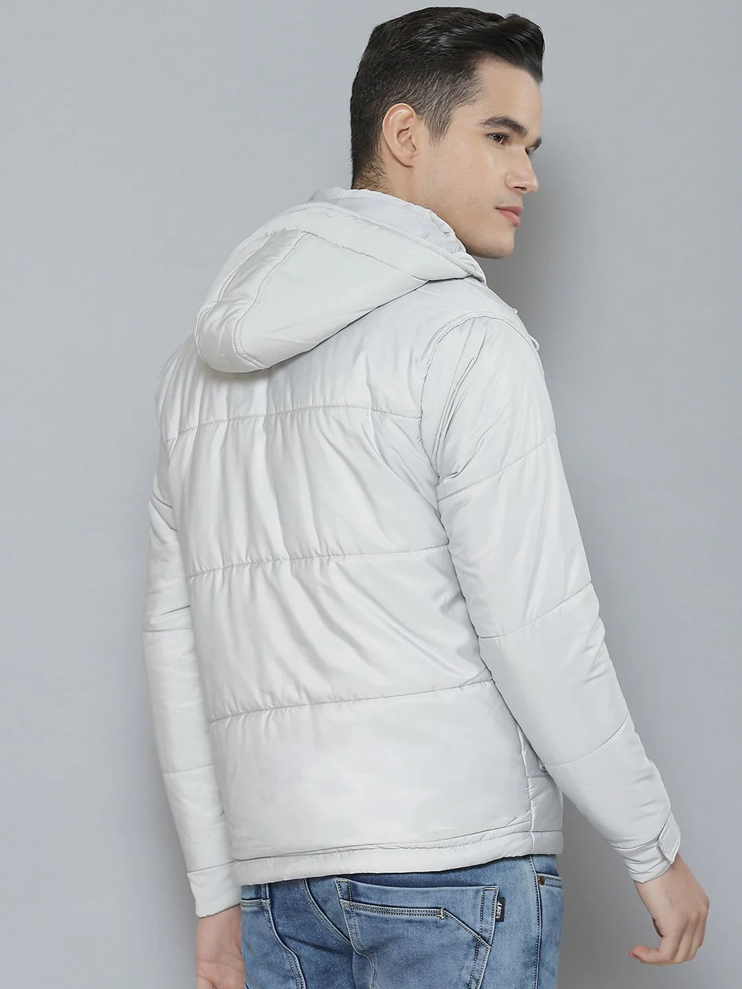 HIGHLANDER Men Solid Hooded Padded Jacket - Image 5