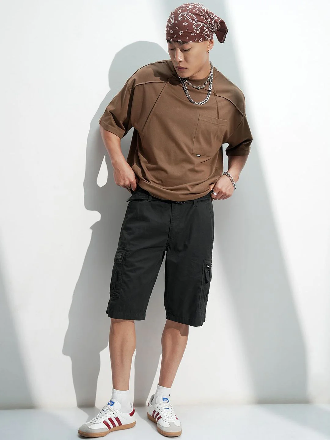 Highlander Men Solid Regular Fit Cargo Shorts - Image 4