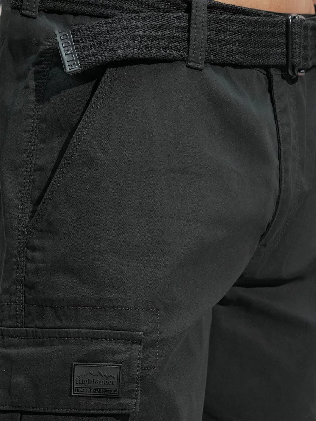 Highlander Men Solid Regular Fit Cargo Shorts - Image 6