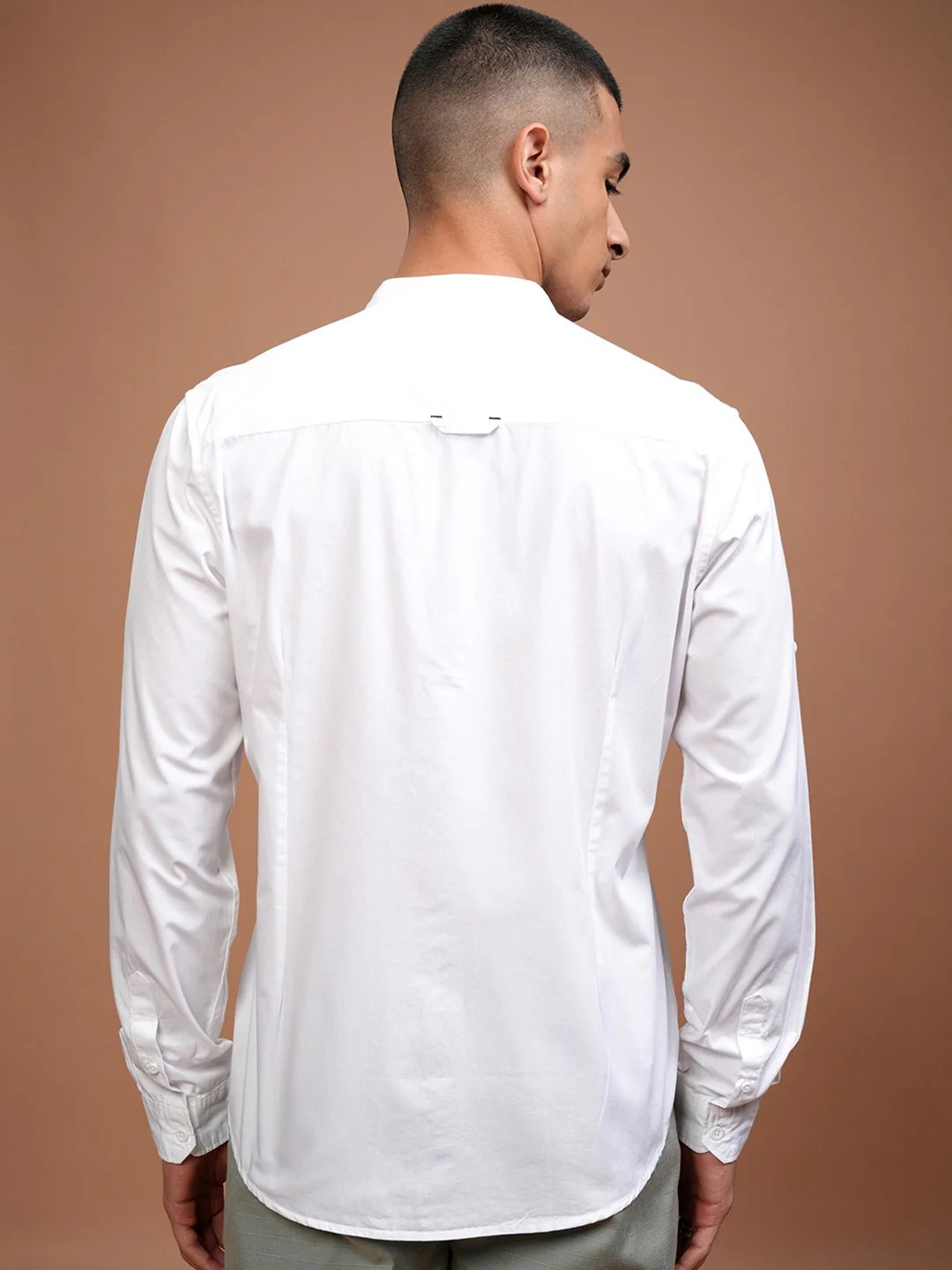 HIGHLANDER Men White Slim Fit Casual Shirt - Image 6