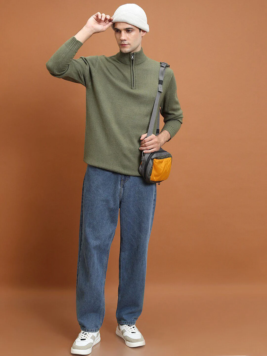 HIGHLANDER Mock Collar Acrylic Pullover - Image 6