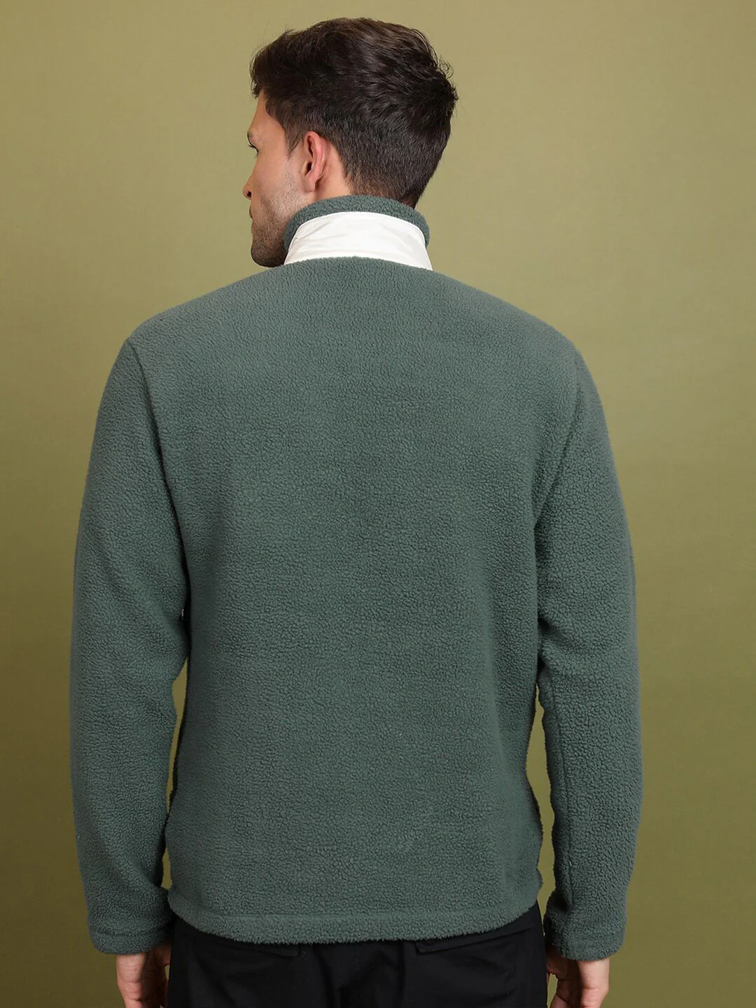 HIGHLANDER Mock Collar Front-Open Sweatshirt - Image 4