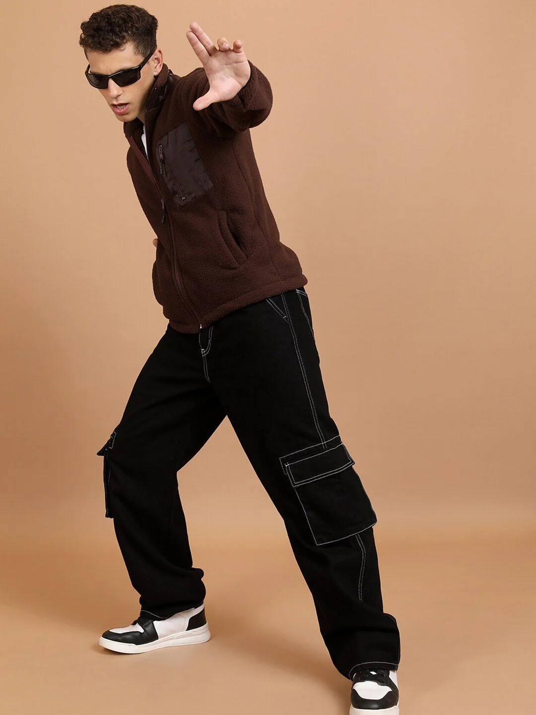 HIGHLANDER Mock Collar Front-Open Sweatshirt - Image 6