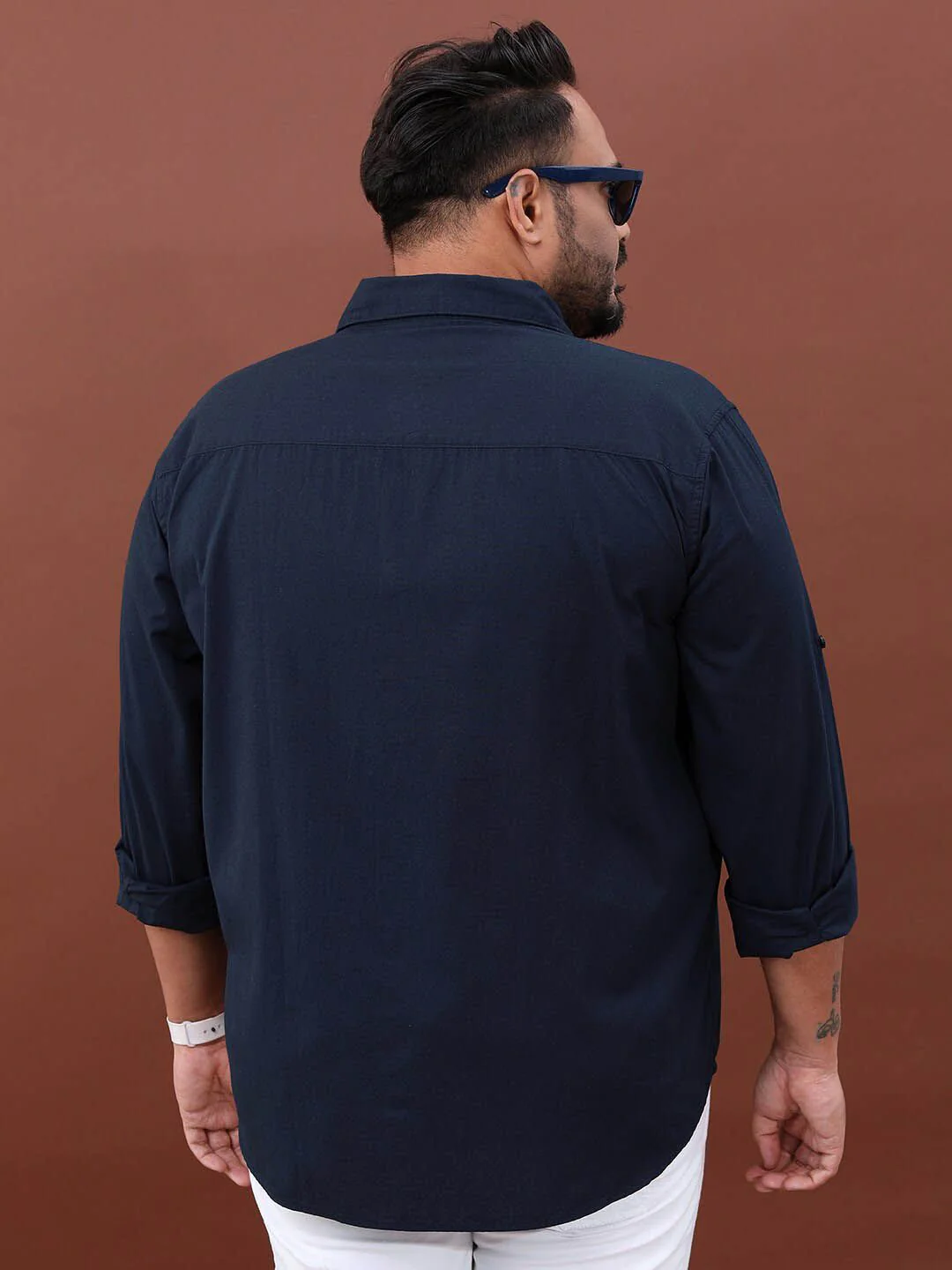 HIGHLANDER Plus Size Opaque Cotton Casual Shirt - Image 4