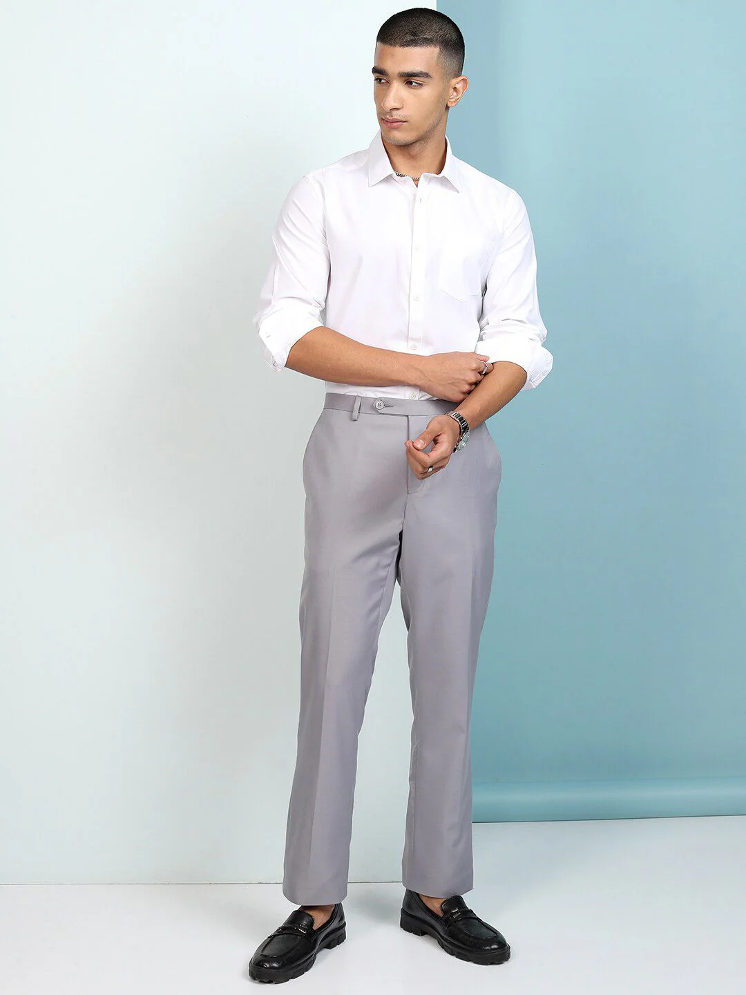 HIGHLANDER Regular Fit Button Down Collar Full Sleeve Satin Shirt - Image 6