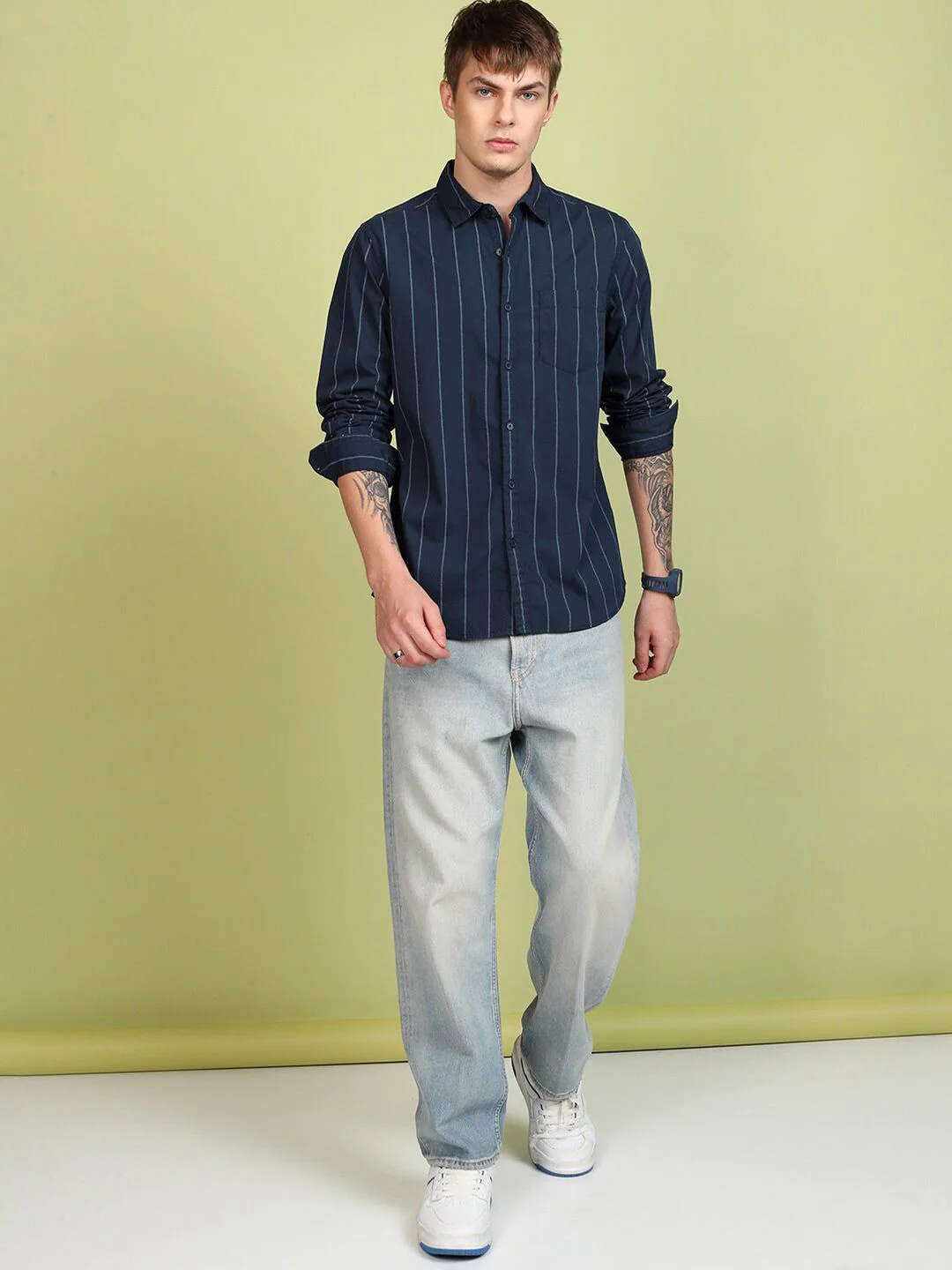 HIGHLANDER Regular Fit Regular Collar Full Sleeve Shirt - Image 6