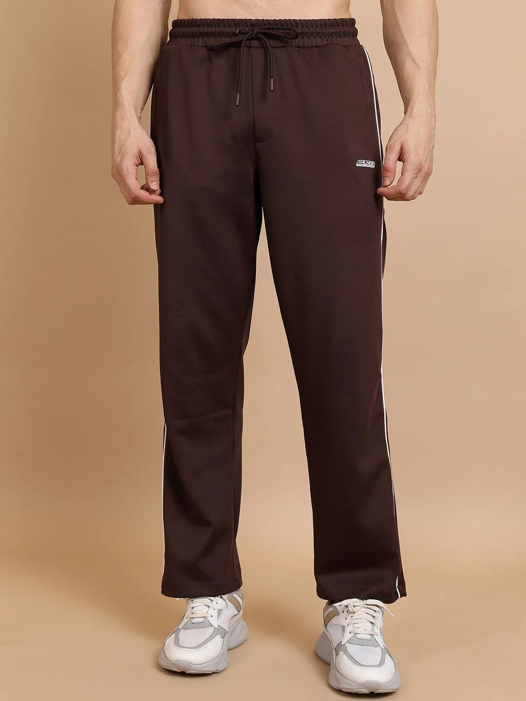 HIGHLANDER Relaxed Fit Drop Shoulder Full Zip Highneck Sweatshirt With Track Pant Co-Ords - Image 6
