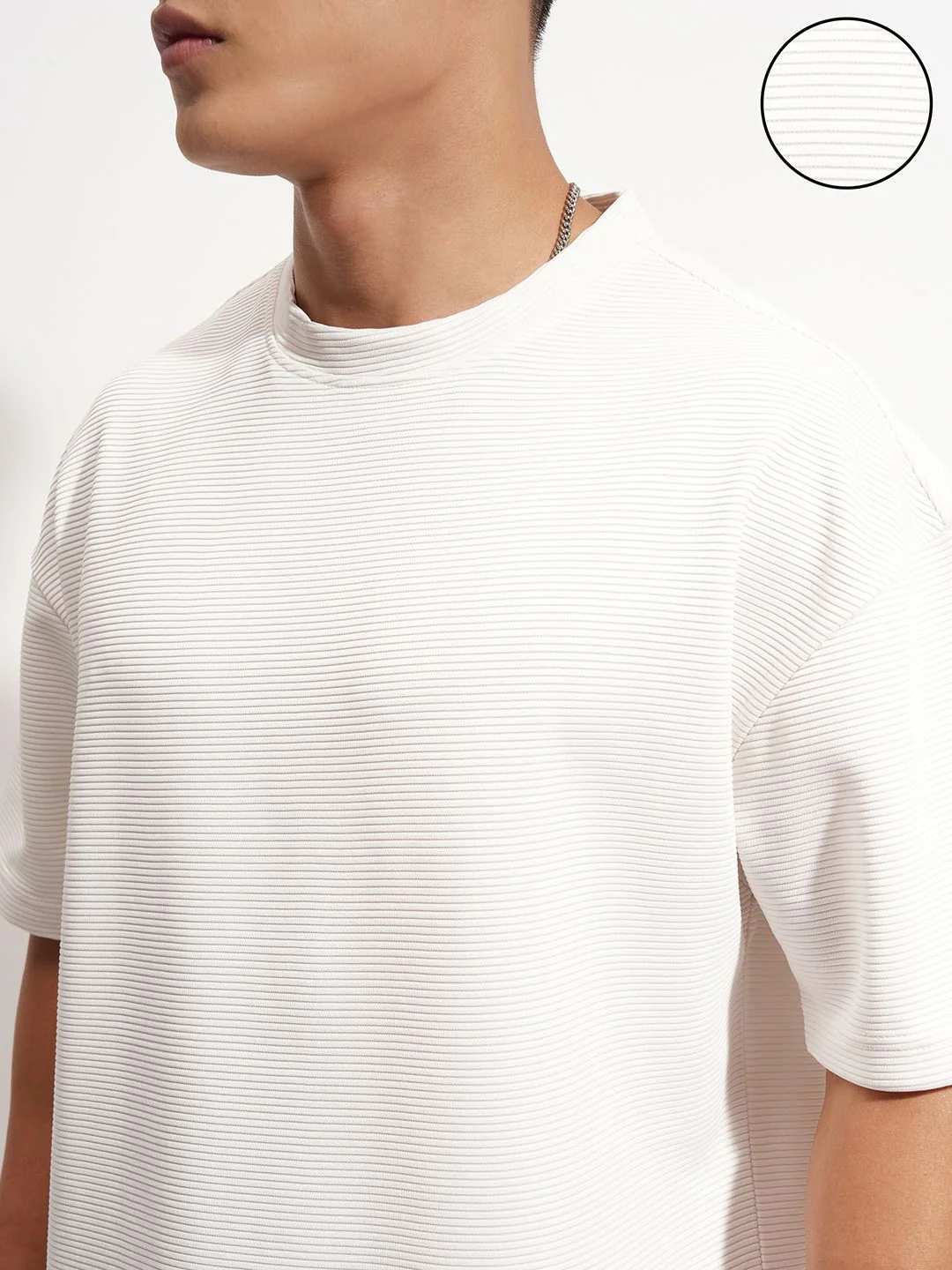 HIGHLANDER Self Design Oversized-Fit T-Shirt With Shorts Co-Ords - Image 2