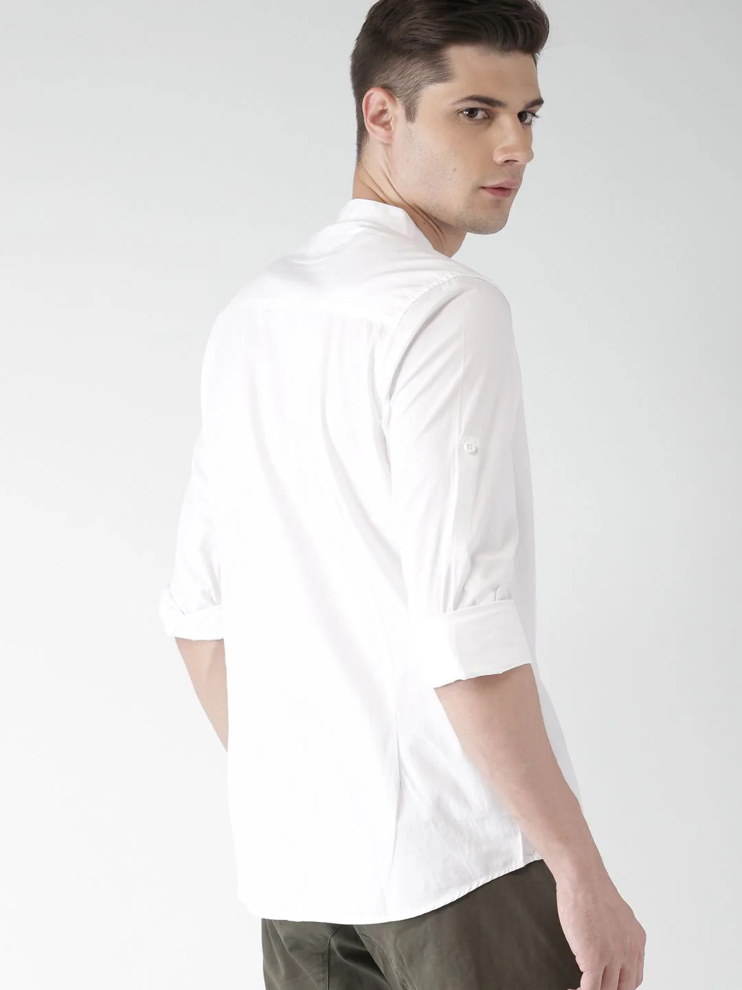 Highlander White Slim Fit Casual Shirt - Image 5