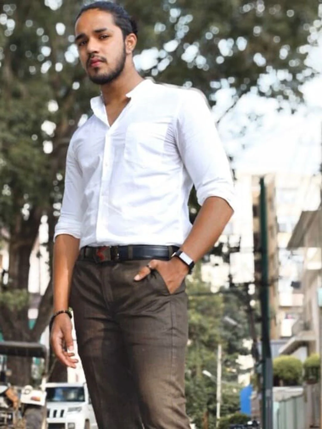 Highlander White Slim Fit Casual Shirt - Image 7