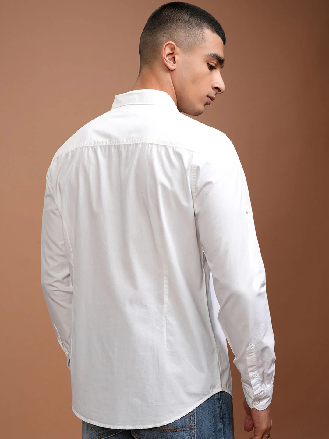 Highlander White Slim Fit Casual Shirt - Image 6