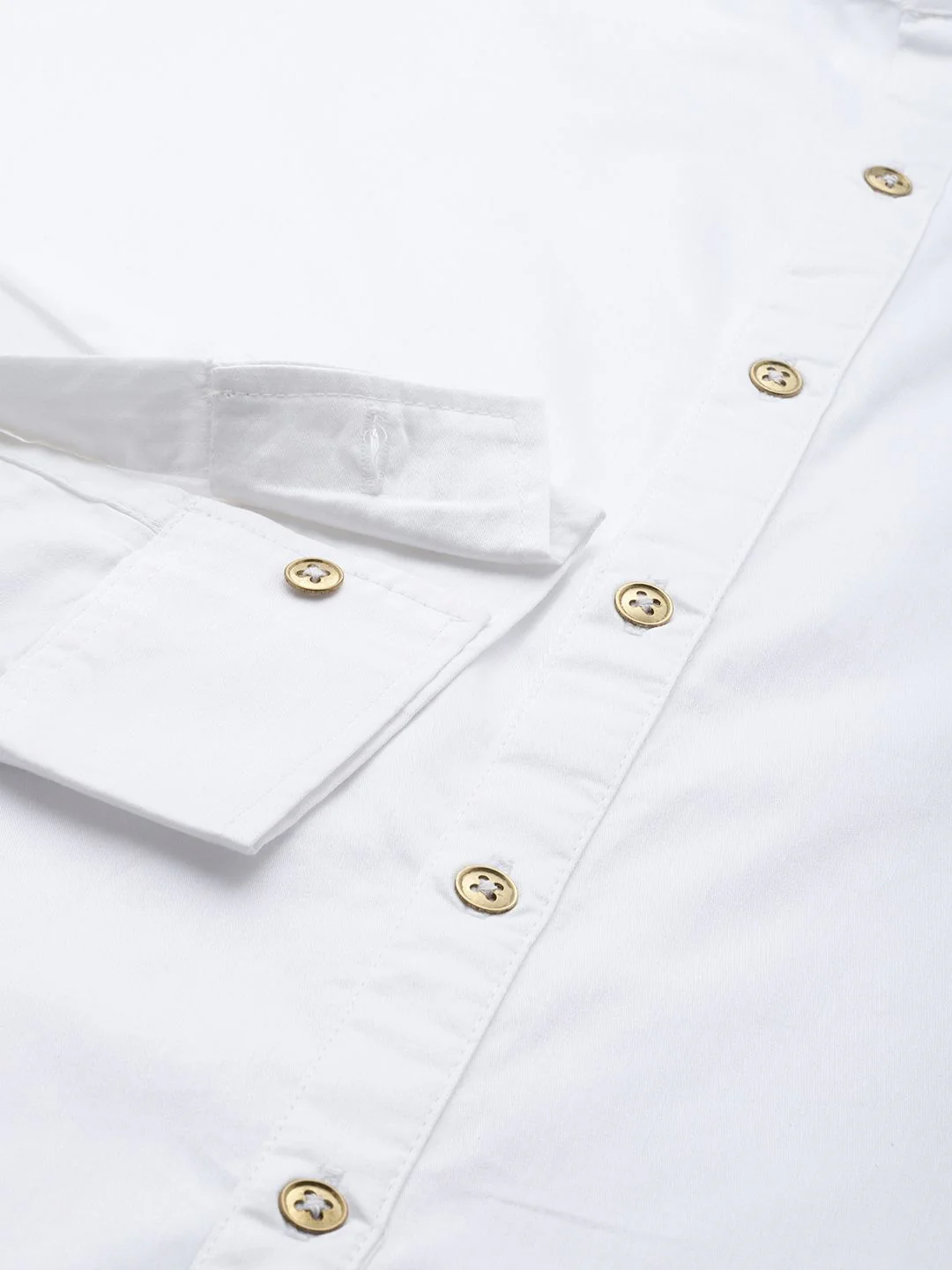 House of Pataudi Embroidered Detailed Pure Cotton Party Rozana Shirt - Image 3