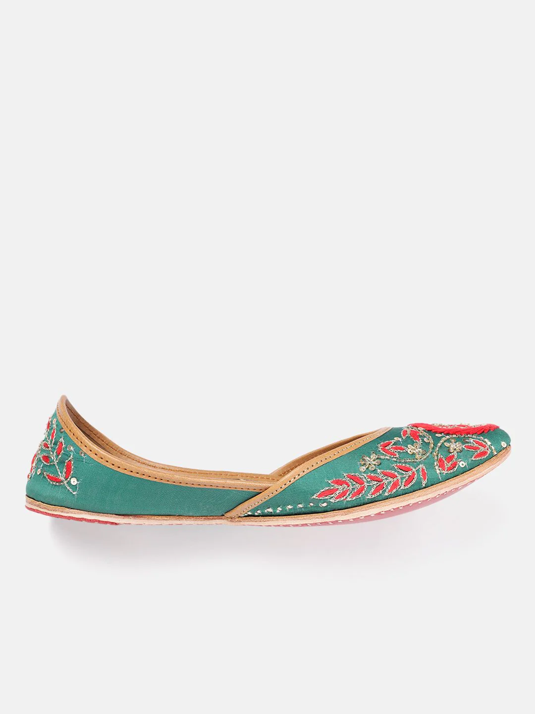 House of Pataudi Floral Embroidered Mojaris - Image 3