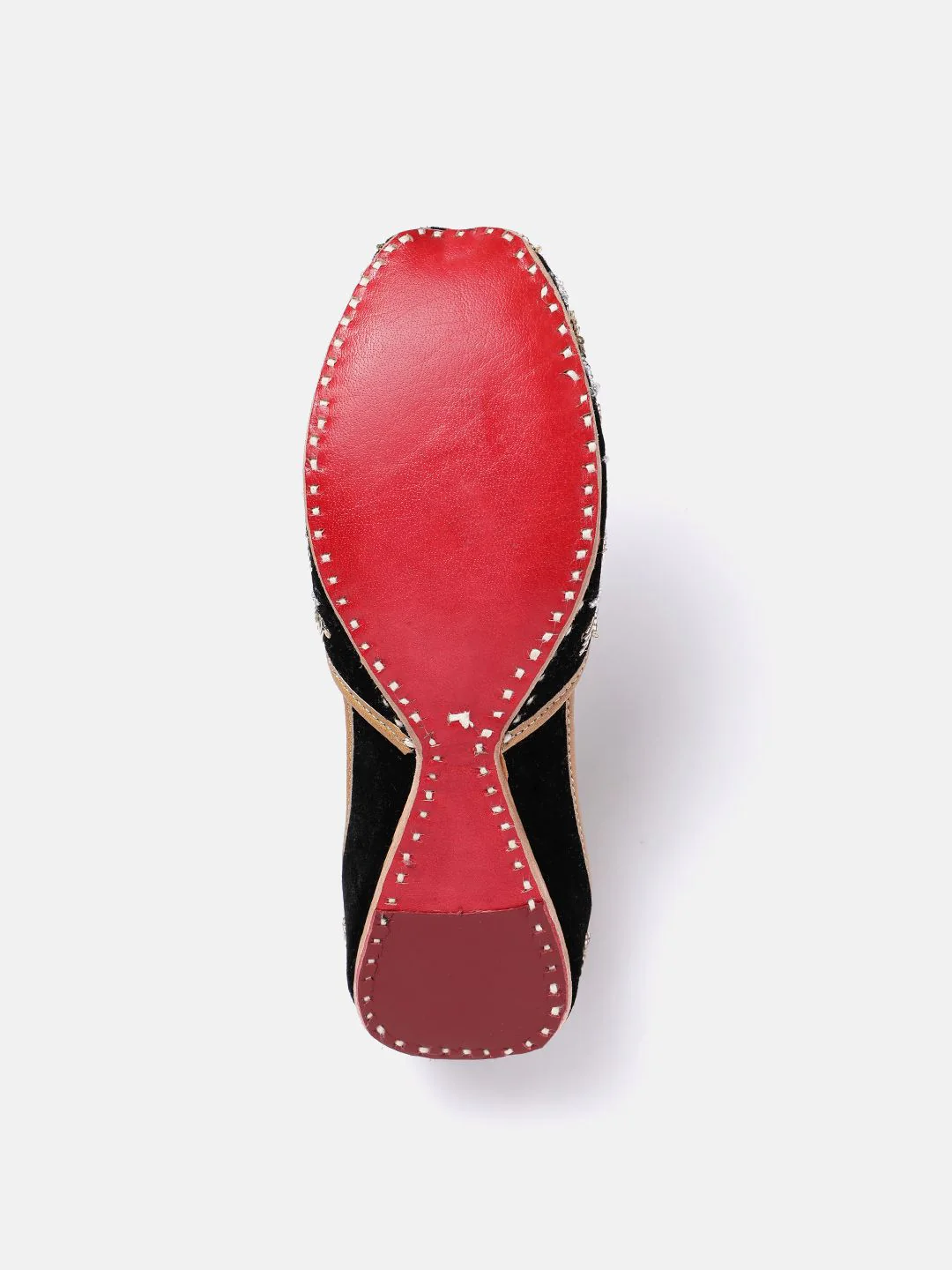 House of Pataudi Leather Embellished Ethnic Mojaris - Image 5