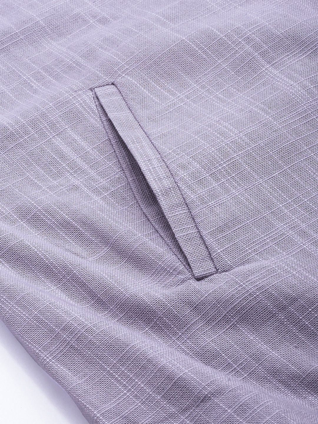 House of Pataudi Men Pure Cotton Self-designed Single-Breasted Jashn Blazer - Image 6