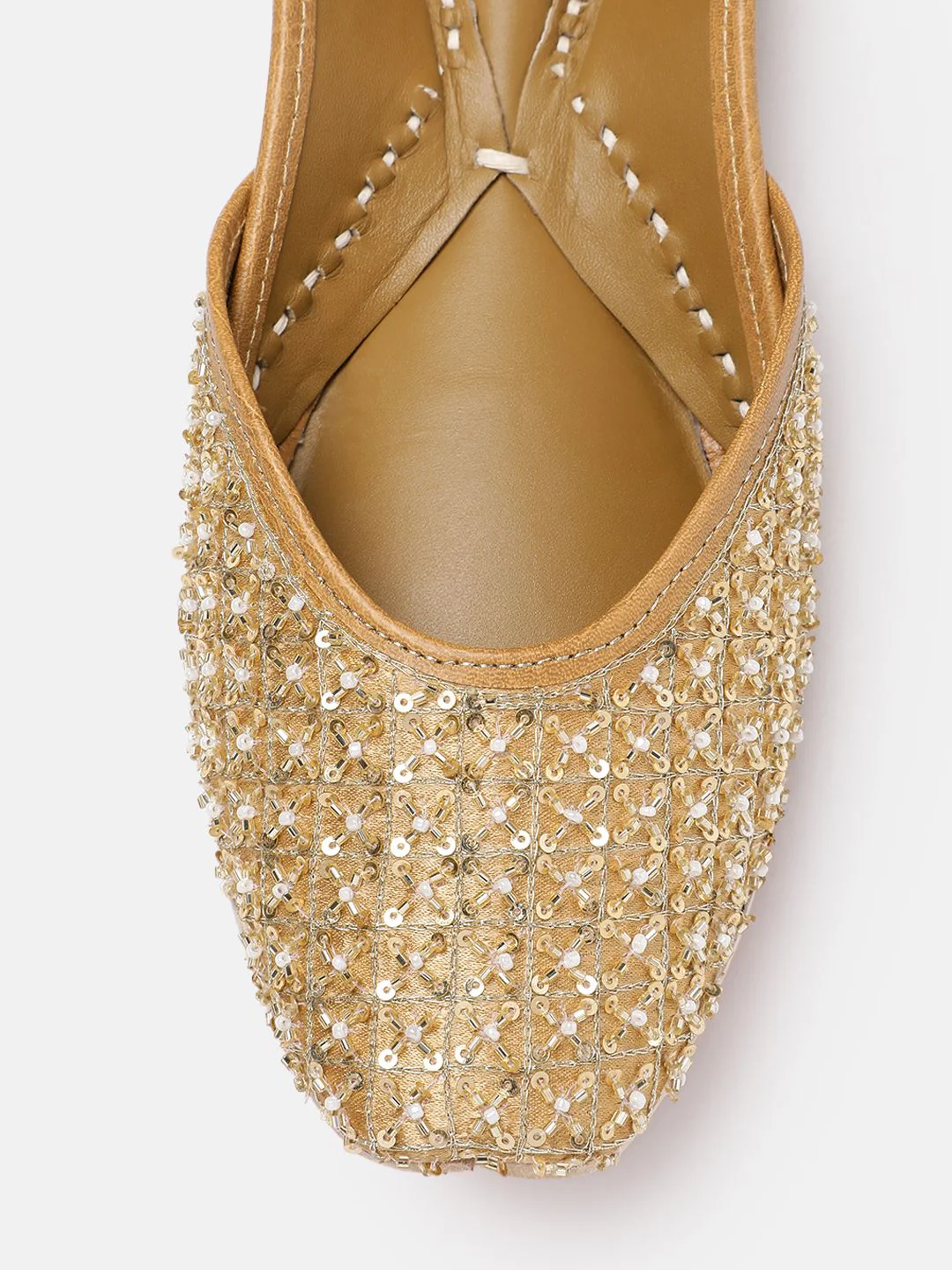 House of Pataudi Women Embellished Ethnic Mojaris - Image 6