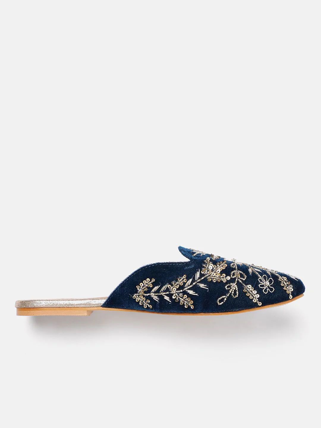 House of Pataudi Women Embellished Ethnic Mules - Image 3