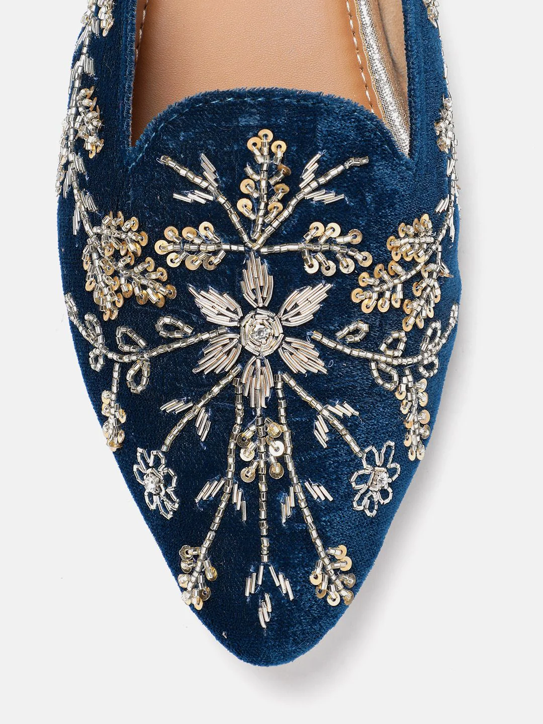 House of Pataudi Women Embellished Ethnic Mules - Image 6