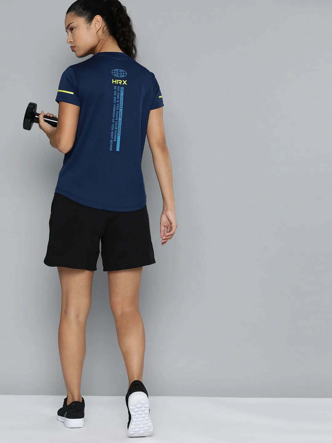 HRX by Hrithik Roshan Back Print Rapid-Dry Training T-shirt