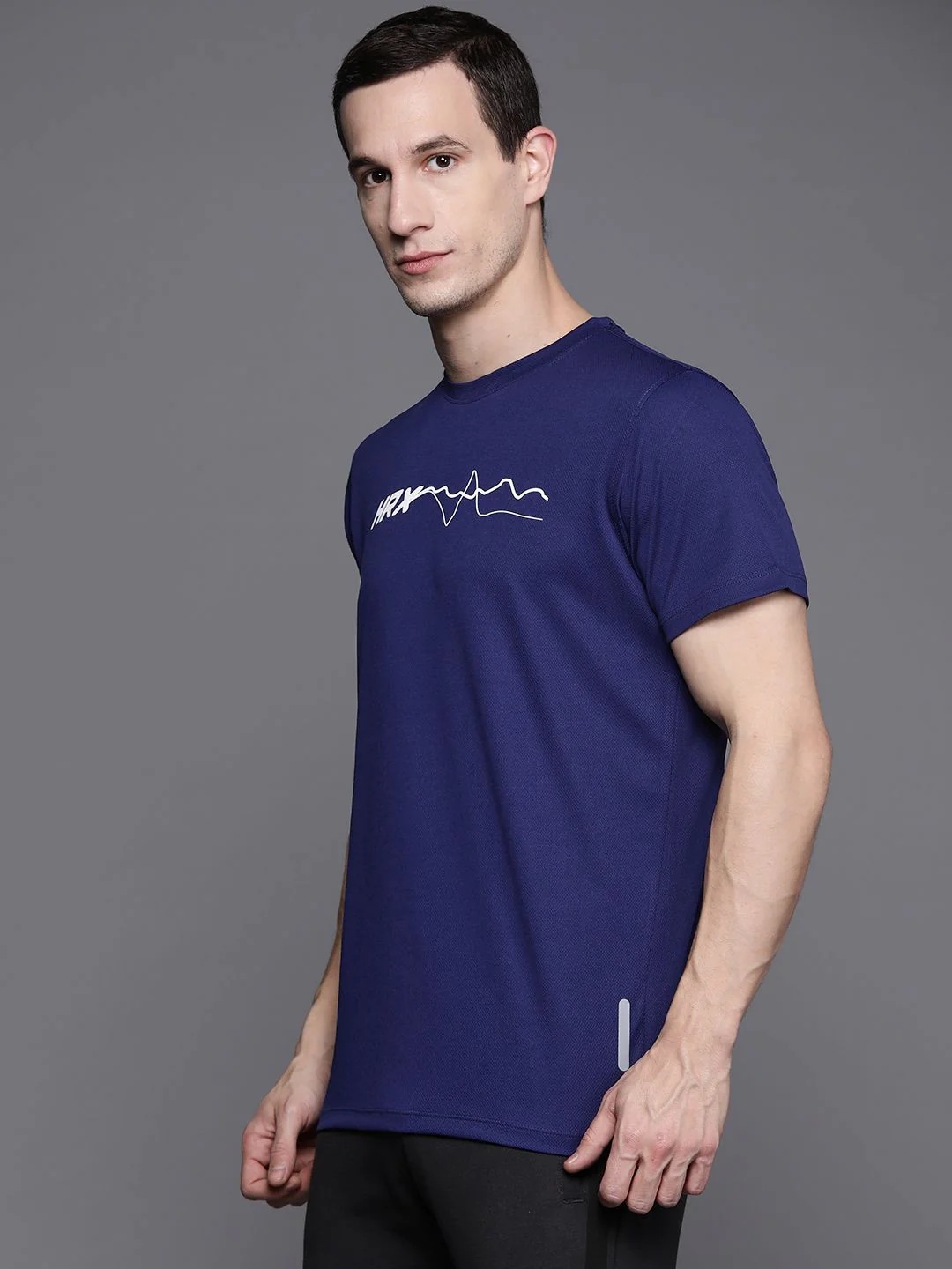 HRX by Hrithik Roshan Brand Logo Printed Running T-shirt - Image 3