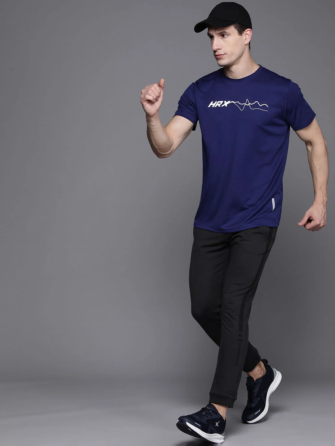 HRX by Hrithik Roshan Brand Logo Printed Running T-shirt - Image 4