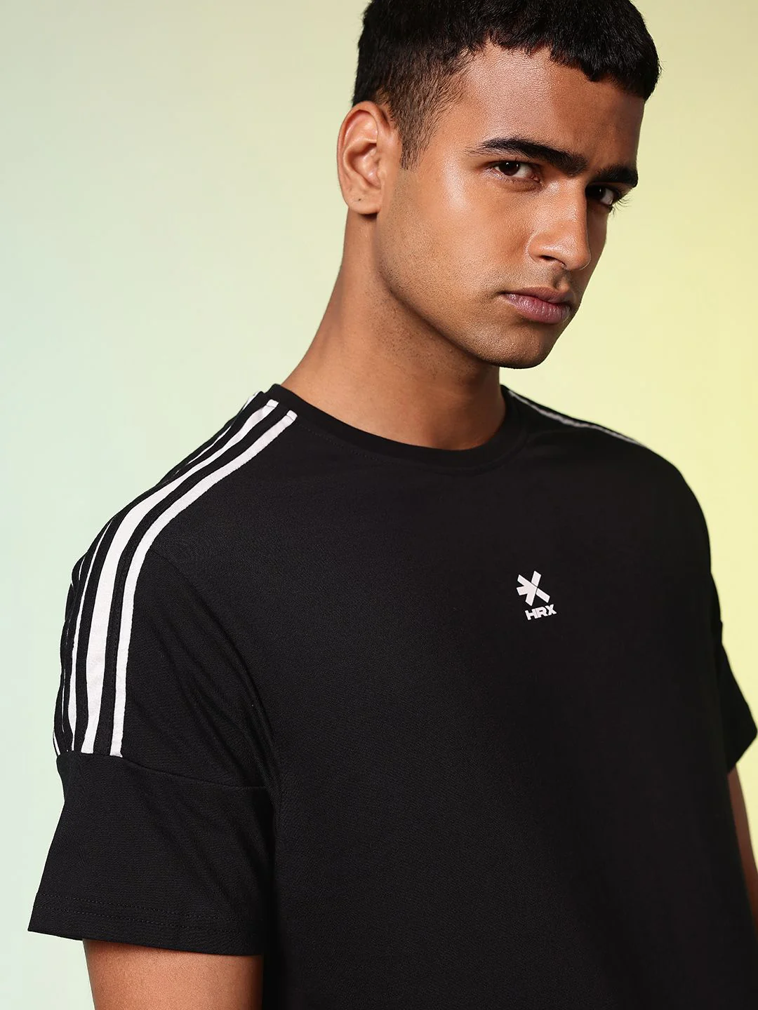 HRX by Hrithik Roshan Drop-Shoulder Sleeves Relaxed Fit Training T-shirt - Image 2