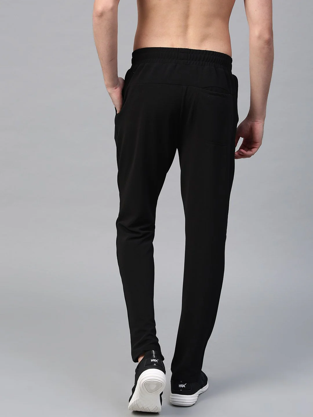 HRX by Hrithik Roshan Men Black Active Essential Track Pants - Image 3