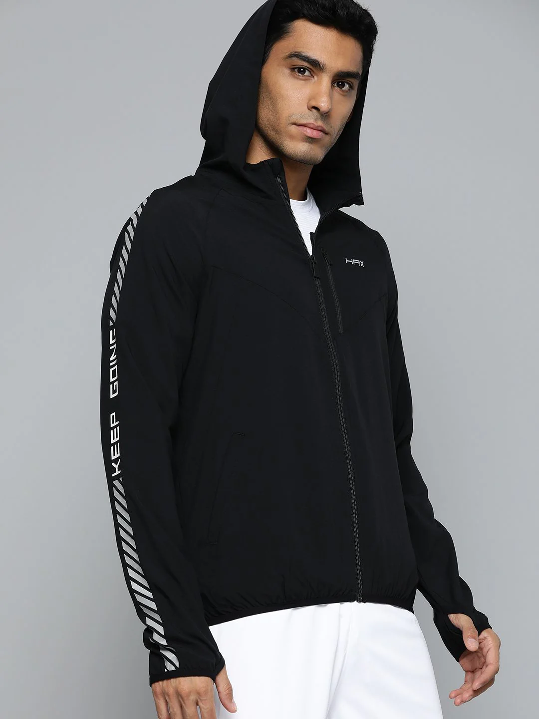 HRX by Hrithik Roshan Men Black Solid Rapid-Dry Running Sporty Jacket - Image 3