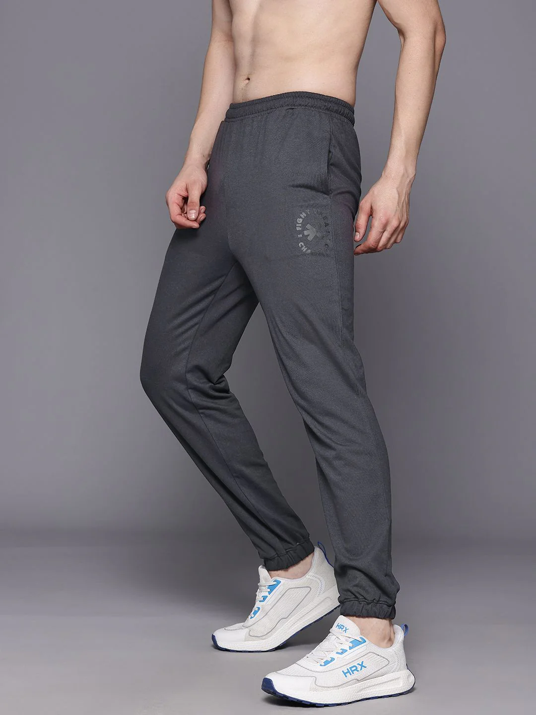 HRX by Hrithik Roshan Men Brand Logo Detail Mid-Rise Regular Fit Training Joggers - Image 2
